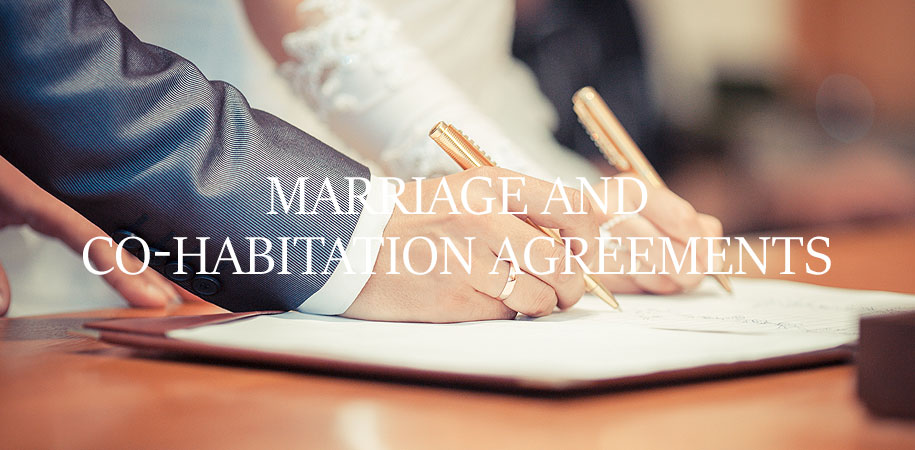 Marriage and Co-habitation Agreements
